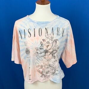Visionary Tie-Dye Graphic Crop Top